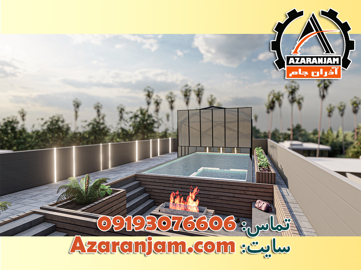 سقف متحرک استخر مدل کامپکت در اتوبوسی