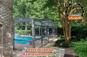 مدل سقف شیشه ای استخر