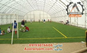 مدل سازه فضایی برای زمین ورزشی فوتبال